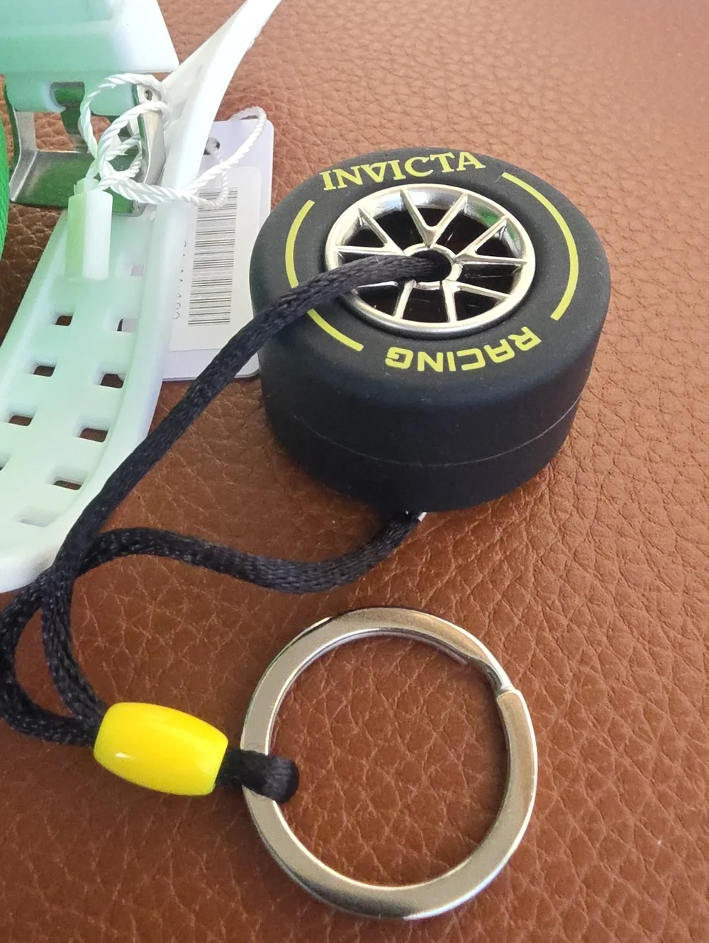 ACTIVA X INVICTA NWT White and Green Digital Chronograph Watch With Keychain